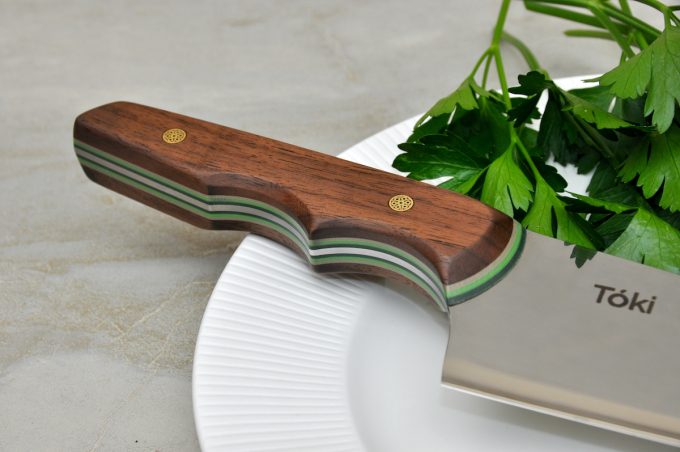 Neu Chefs 215 & Petty 115 Combo - Walnut & Green G10 - Image 13