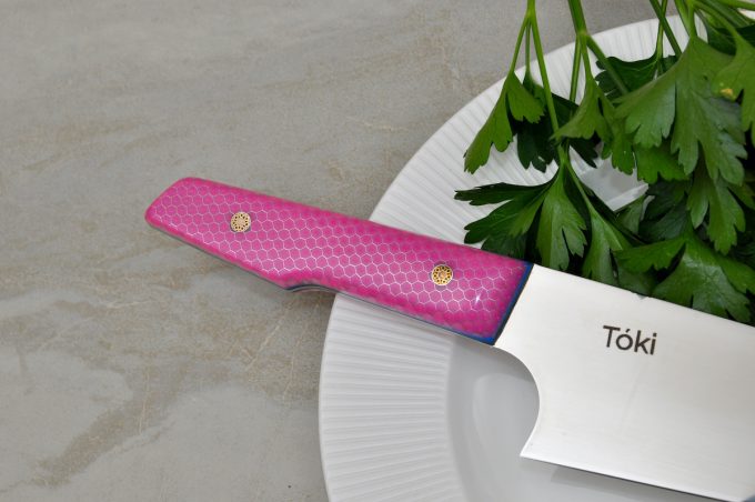 Sunn Gyuto 215 - Pink Honeycomb - Image 3